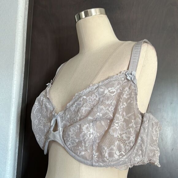 Savage X Fenty Floral Lace Unlined Bra  plus size bra Sz-42DD - Picture 2 of 11